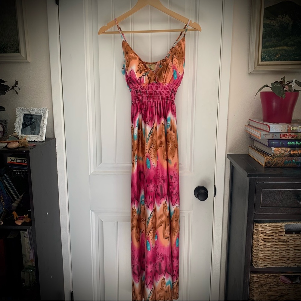 Vibrant & Vintage Y2k Multicolor Maxi Dress